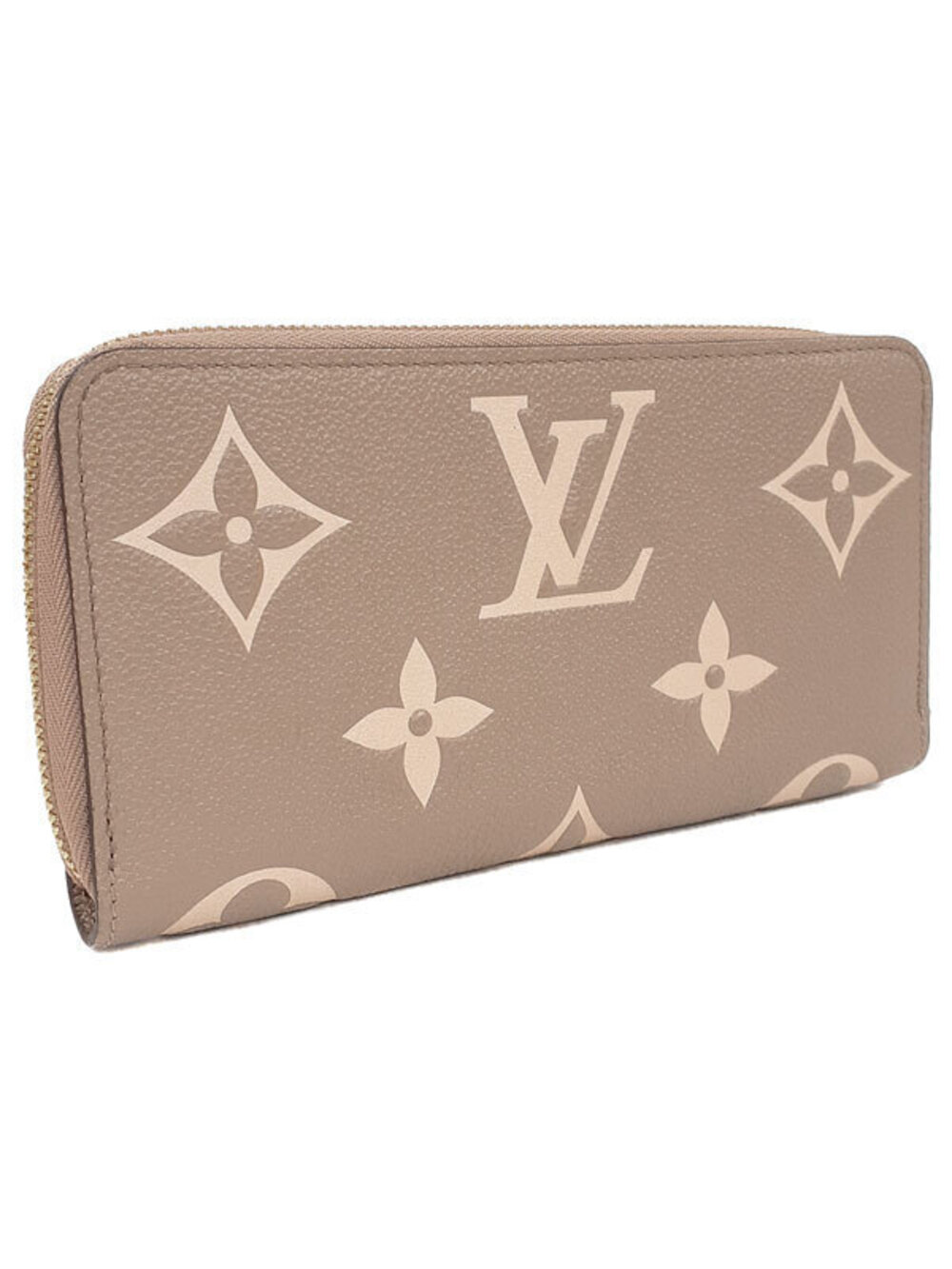 Louis Vuitton Zipper Long Wallet Bicolor Zippy Monogram Empreinte Round Brown